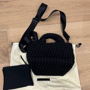 Naghedi St Barths Petit Black Woven Handbag